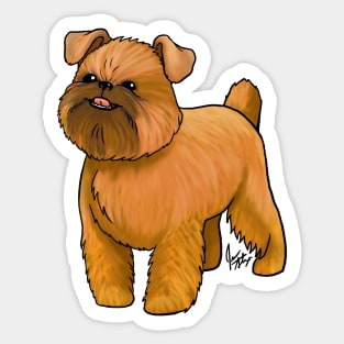 Dog - Brussell's Griffon - Natural Red Sticker